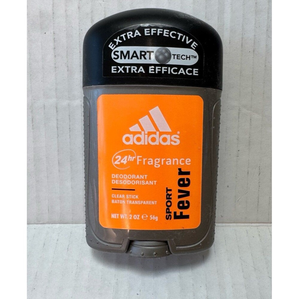 Adidas SPORT FEVER Men Deodorant 2 Fl oz 100 Discontinued Clear Stick Smart Tech